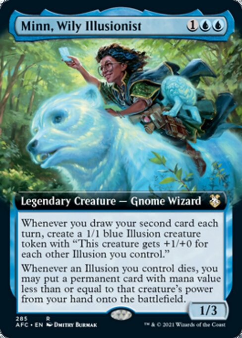 Minn, Wily Illusionist (Extended Art) (Commander 2021 Forgotten Realms) Near Mint