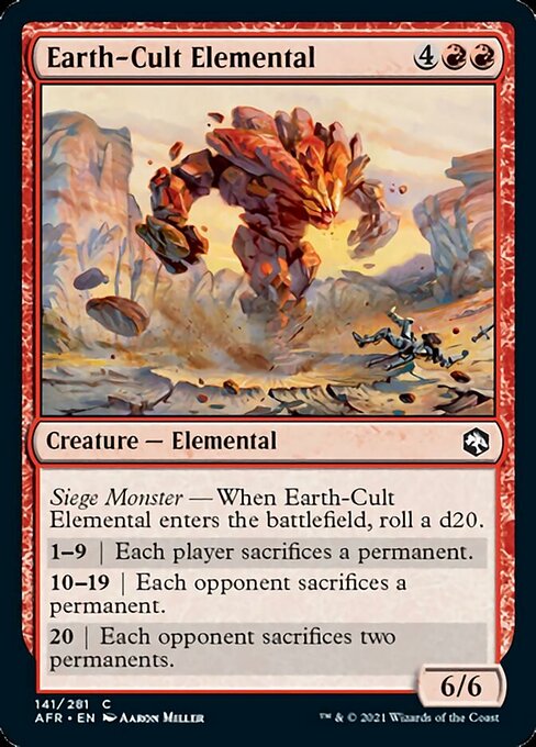 Earth-Cult Elemental (Adventures in the Forgotten Realms) Near Mint Foil