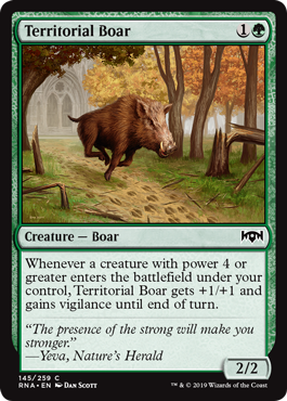 Territorial Boar (Ravnica Allegiance) Medium Play