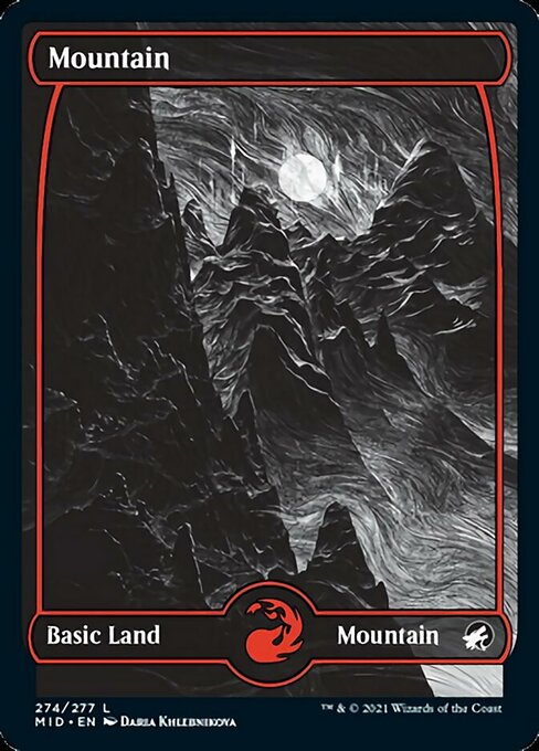Mountain (274) (Innistrad: Midnight Hunt) Medium Play Foil