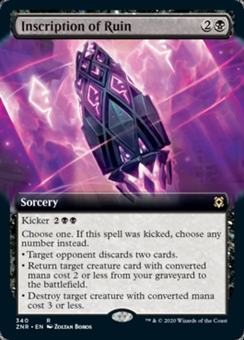 Extended Art Inscription of Ruin (Zendikar Rising) Near Mint