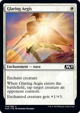 Glaring Aegis (Magic 2020 Core Set) Near Mint