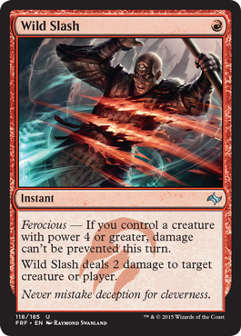 Wild Slash (Fate Reforged) Medium Play Foil