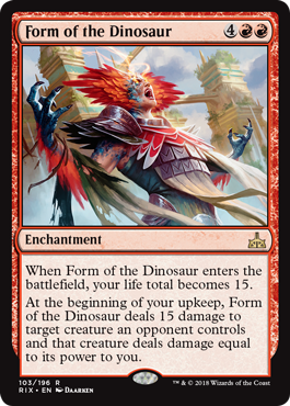 Form of the Dinosaur (Rivals of Ixalan) Medium Play