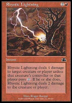 Rhystic Lightning (Prophecy) Medium Play