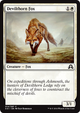 Devilthorn Fox (Shadows Over Innistrad) Near Mint