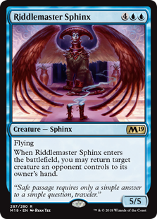 Riddlemaster Sphinx (Magic 2019 Core Set) Damaged / Poor