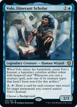 Volo, Itinerant Scholar (Commander Legends: Battle for Baldur's Gate) Near Mint