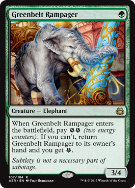 Greenbelt Rampager (Aether Revolt) Medium Play
