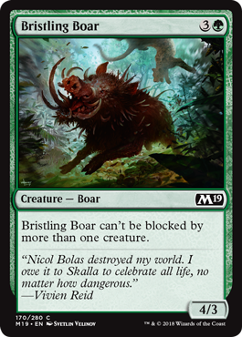 Bristling Boar (Magic 2019 Core Set) Near Mint