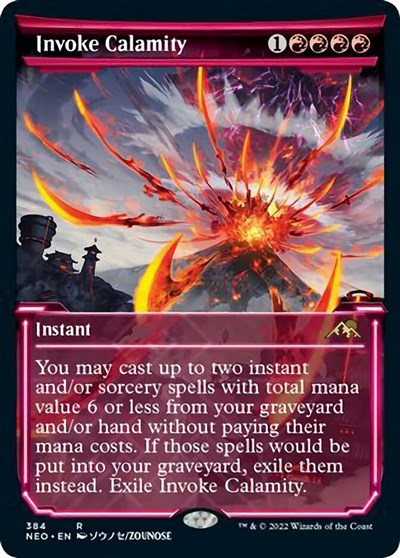 Invoke Calamity (Showcase) (Kamigawa: Neon Dynasty) Near Mint Foil