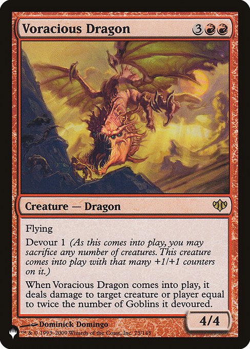 Voracious Dragon (The List) Light Play