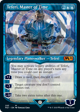 Teferi, Master of Time (293) (Showcase) (Magic 2021 Core Set) Near Mint