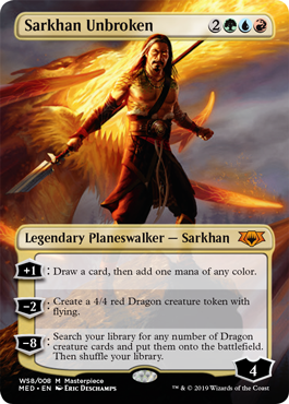 Sarkhan Unbroken (War of the Spark Mythic Edition) Light Play Foil