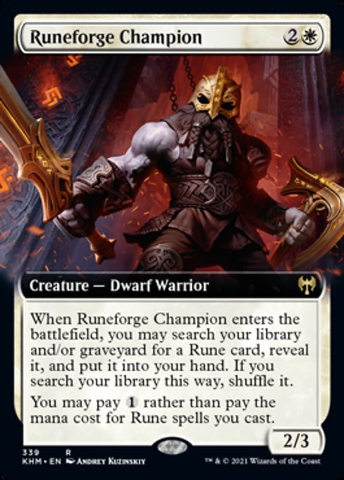 Runeforge Champion (Extended Art) (Kaldheim) Near Mint Foil