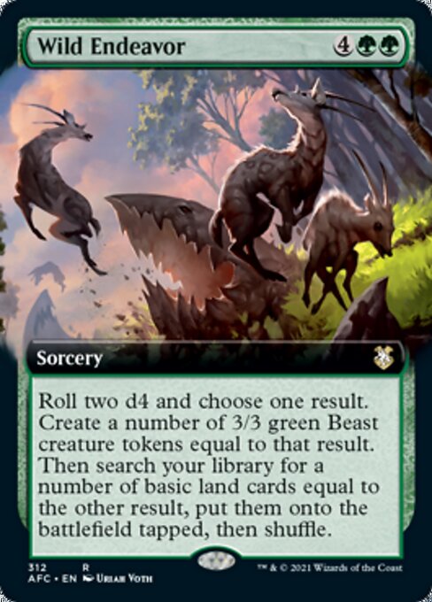 Wild Endeavor (Extended Art) (Commander 2021 Forgotten Realms) Light Play