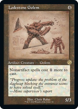 Lodestone Golem (Schematic) (The Brothers' War: Retro Frame Artifacts) Near Mint