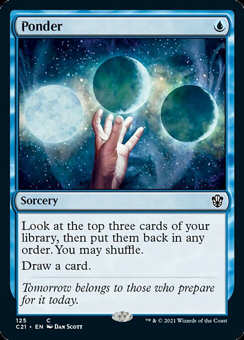 Ponder (Commander 2021 Strixhaven) Medium Play
