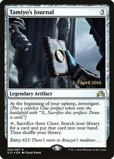 Tamiyo's Journal (Entry 653) (Promos: Prerelease Cards) Near Mint Foil