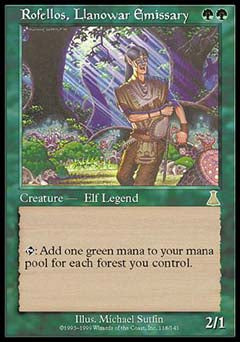 Rofellos, Llanowar Emissary (Urza's Destiny) Medium Play Foil