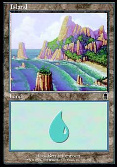 Island (336) (Odyssey) Medium Play Foil