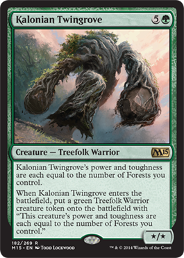 Kalonian Twingrove (Magic 2015 Core Set) Medium Play