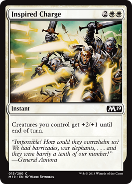 Inspired Charge (Magic 2019 Core Set) Near Mint