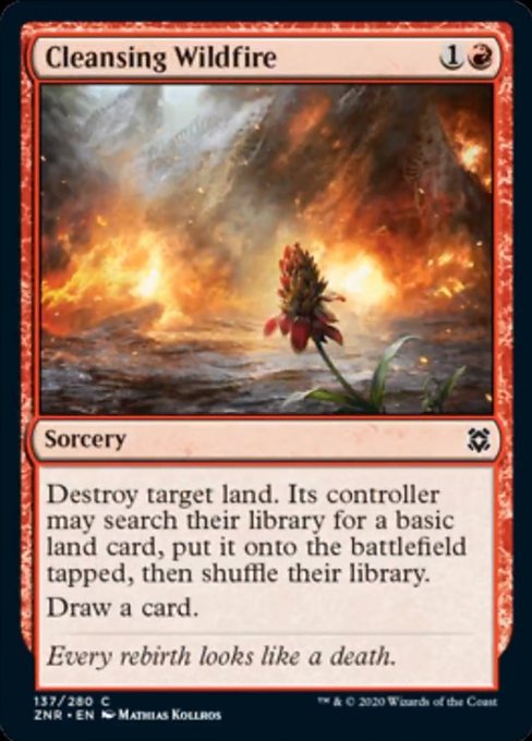Cleansing Wildfire (Zendikar Rising) Near Mint Foil