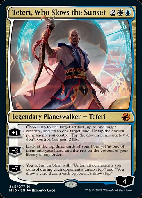 Teferi, Who Slows the Sunset (Innistrad: Midnight Hunt) Medium Play