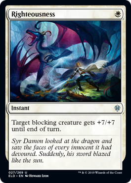 Righteousness (Throne of Eldraine) Medium Play Foil