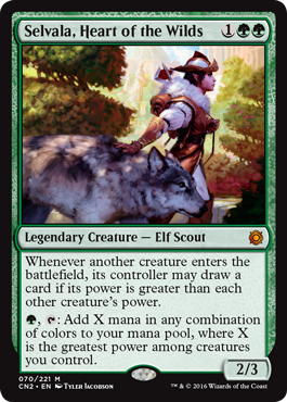 Selvala, Heart of the Wilds (Conspiracy: Take the Crown) Medium Play