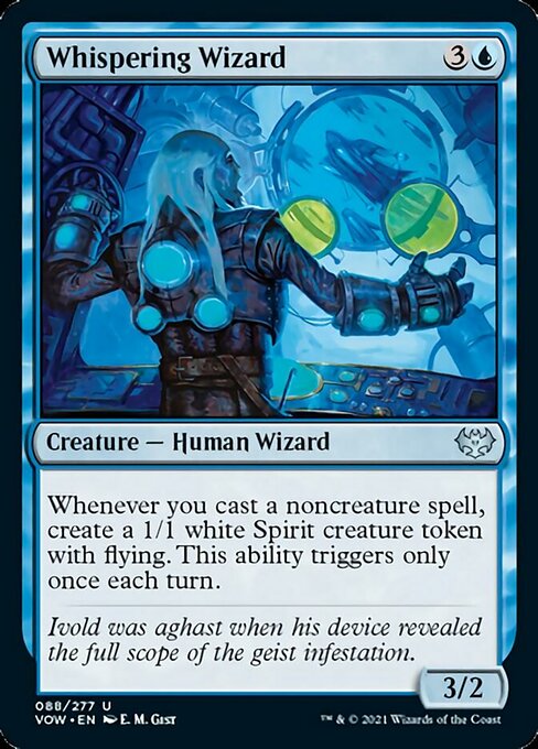 Whispering Wizard (Innistrad: Crimson Vow) Near Mint Foil
