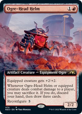 Ogre-Head Helm (Extended Art) (Kamigawa: Neon Dynasty) Near Mint