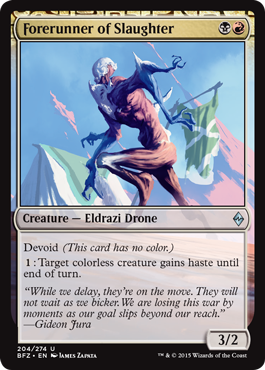 Forerunner of Slaughter (Battle for Zendikar) Medium Play