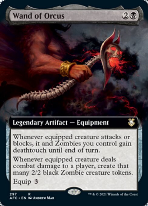 Wand of Orcus (Extended Art) (Commander 2021 Forgotten Realms) Near Mint