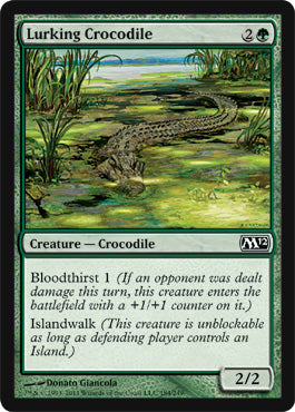 Lurking Crocodile (Magic 2012 Core Set) Near Mint