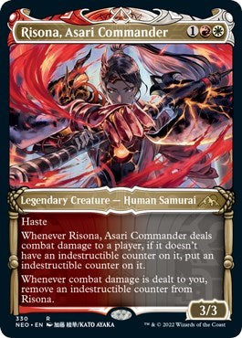 Risona, Asari Commander (Showcase) (Kamigawa: Neon Dynasty) Near Mint Foil