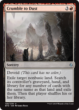 Crumble to Dust (Battle for Zendikar) Medium Play