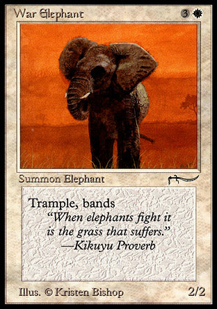War Elephant (dark circle) (Arabian Nights) Medium Play