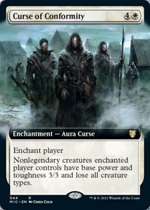 Curse of Conformity (Extended Art) (Commander 2021 Midnight Hunt) Light Play