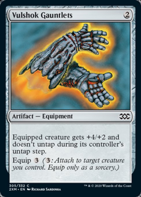 Vulshok Gauntlets (Double Masters) Light Play
