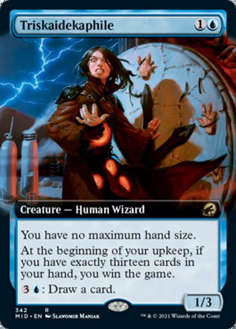 Triskaidekaphile (Extended Art) (Innistrad: Midnight Hunt) Light Play Foil