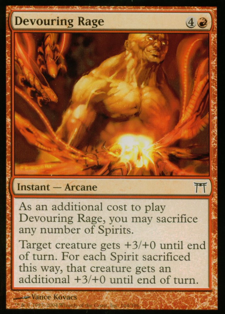 Devouring Rage (Champions of Kamigawa) Medium Play Foil