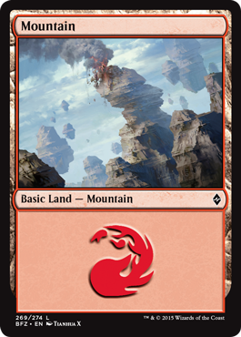 Mountain (269) (Battle for Zendikar) Light Play