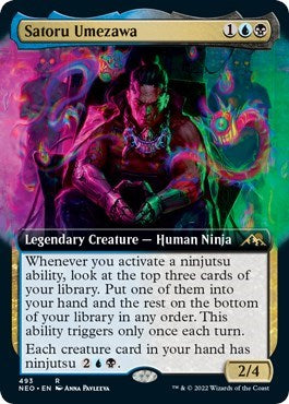 Satoru Umezawa (Extended Art) (Kamigawa: Neon Dynasty) Near Mint Foil