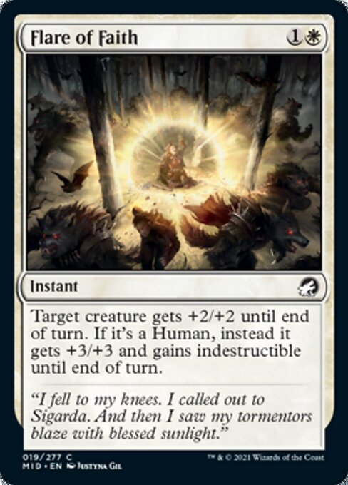 Flare of Faith (Innistrad: Midnight Hunt) Near Mint Foil