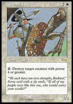Intrepid Hero (Urza's Saga) Light Play