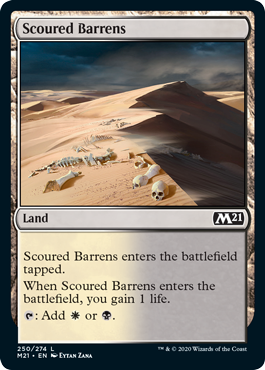 Scoured Barrens (Magic 2021 Core Set) Near Mint Foil