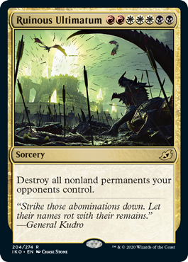 Ruinous Ultimatum (Ikoria: Lair of Behemoths) Light Play Foil