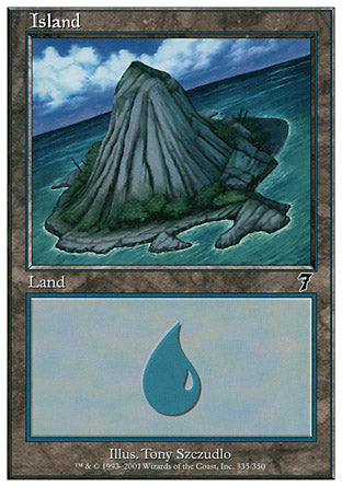 Island (335) (7th Edition) Near Mint Foil